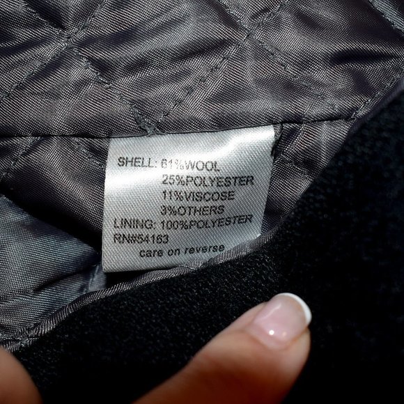 Calvin Klein Black Wool-blend Zip-up/Snap Over Coat - Picture 8 of 12